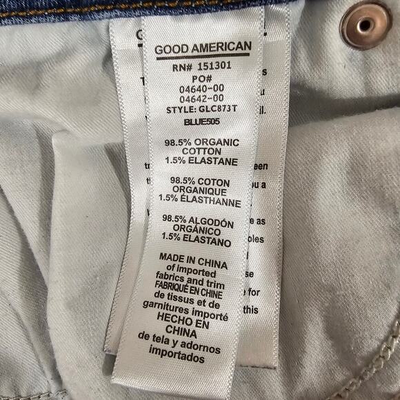 Good American Good Legs Crop Skinny Jeans Blue505 Size 20 - Picture 8 of 9